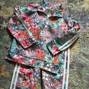 Adidas Kids Floral Track Suit Set